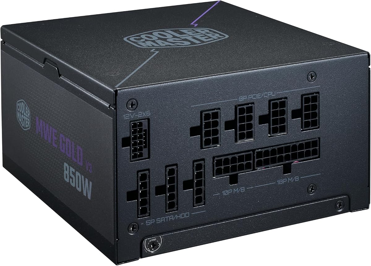 MWE Gold 850 V3 Power Supply, PCIe 5.1 Ready | Certification Cybenetics Platinum & Noise A, 80 PLUS Gold, 850W, ATX 3.1, 12V-2x6 Cable, Zero-RPM Silent Mode, Fully Modular