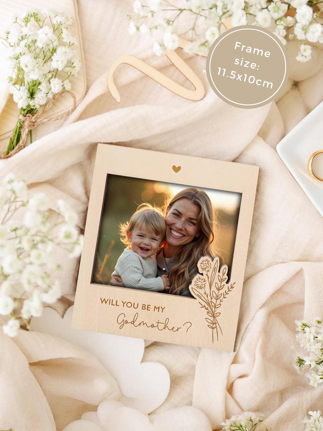 Joli Coon Godmother Proposal Picture Frame, Will You Be My Godmother