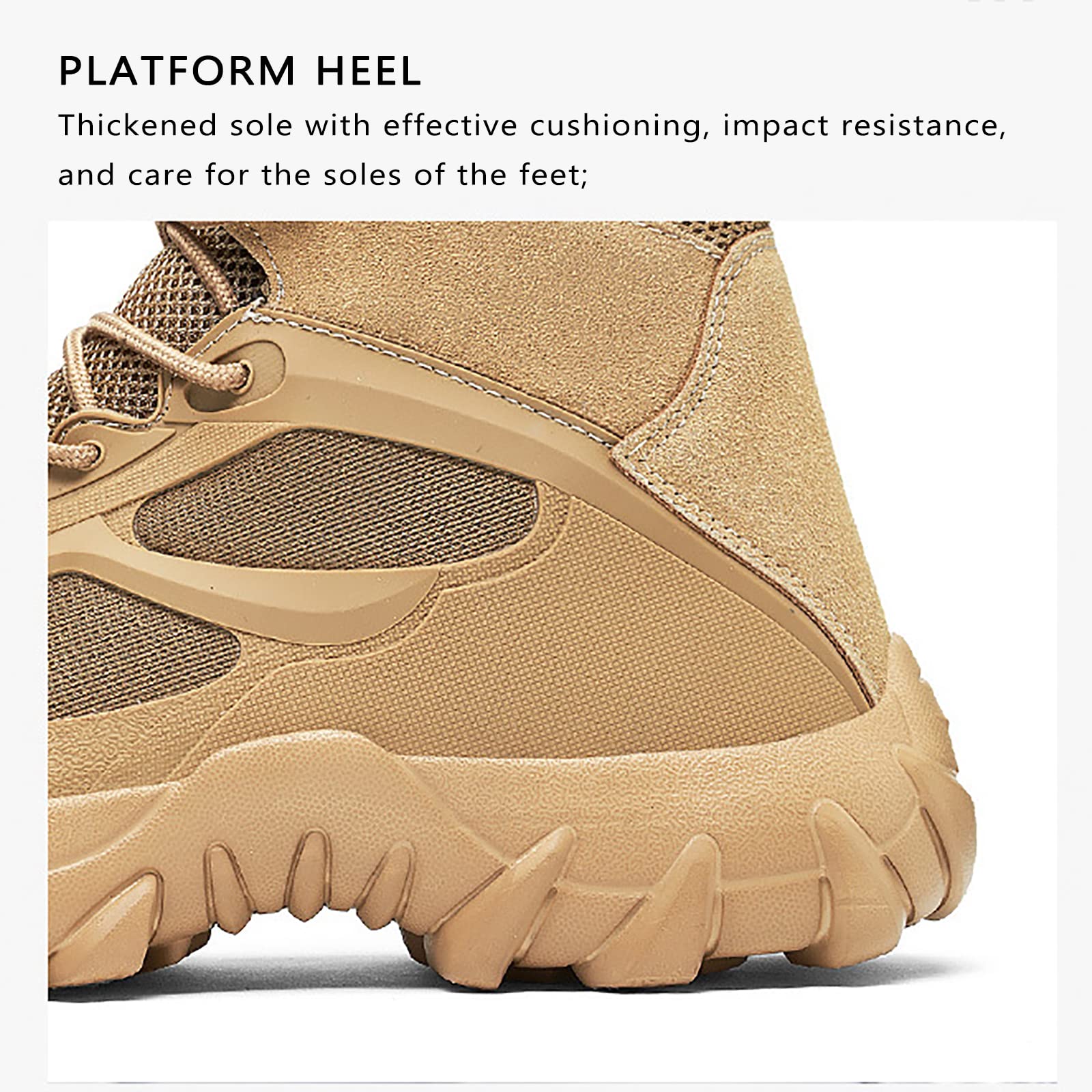 Taktyczne buty bojowe, Męskie taktyczne buty pustynne czarno-piaskowe 39-48 EU(Sand,41 EU)