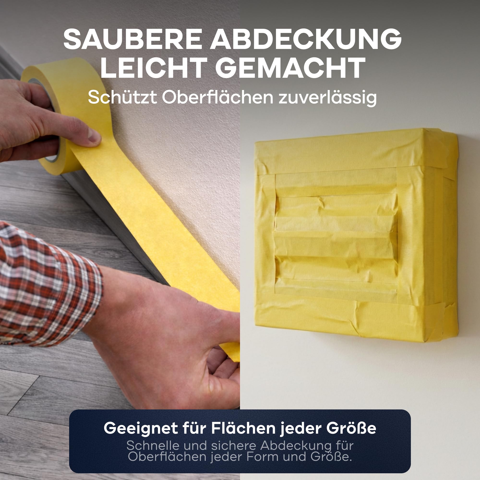 Plid Goldband Malerkrepp – 32 Rollen - 30 mm × 50 m – Malerklebeband | Kreppband | Abklebeband | Für Wand, Holz, Metall, Putz & Glas | Präzise Farbkanten | Innen & Außen