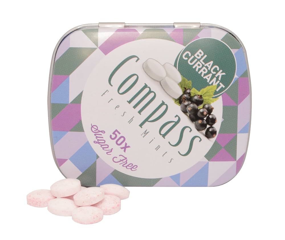 Compass Sugar-Free Breath Freshening Pastilles Black Currant