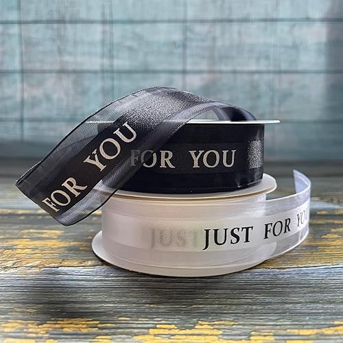 Miniatura 3 de 2 rollos de cintas de organza de satén con impresión, carrete de 1 pulgada por 25 yardas para envoltura de regalos de Navidad, recuerdo de boda,