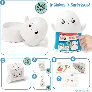 LankyBox Ghost Glow Mystery Box Ghost Mystery Box with 7 Exciting Toys Official Licensed RankyBox