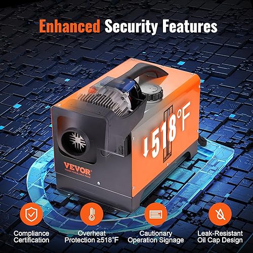 Miniatura 5 de VEVOR Calentador diésel de 8KW, calentador diésel todo en uno con ajuste automático de altitud, máximo 18045 pies, control de aplicación Bluetooth,