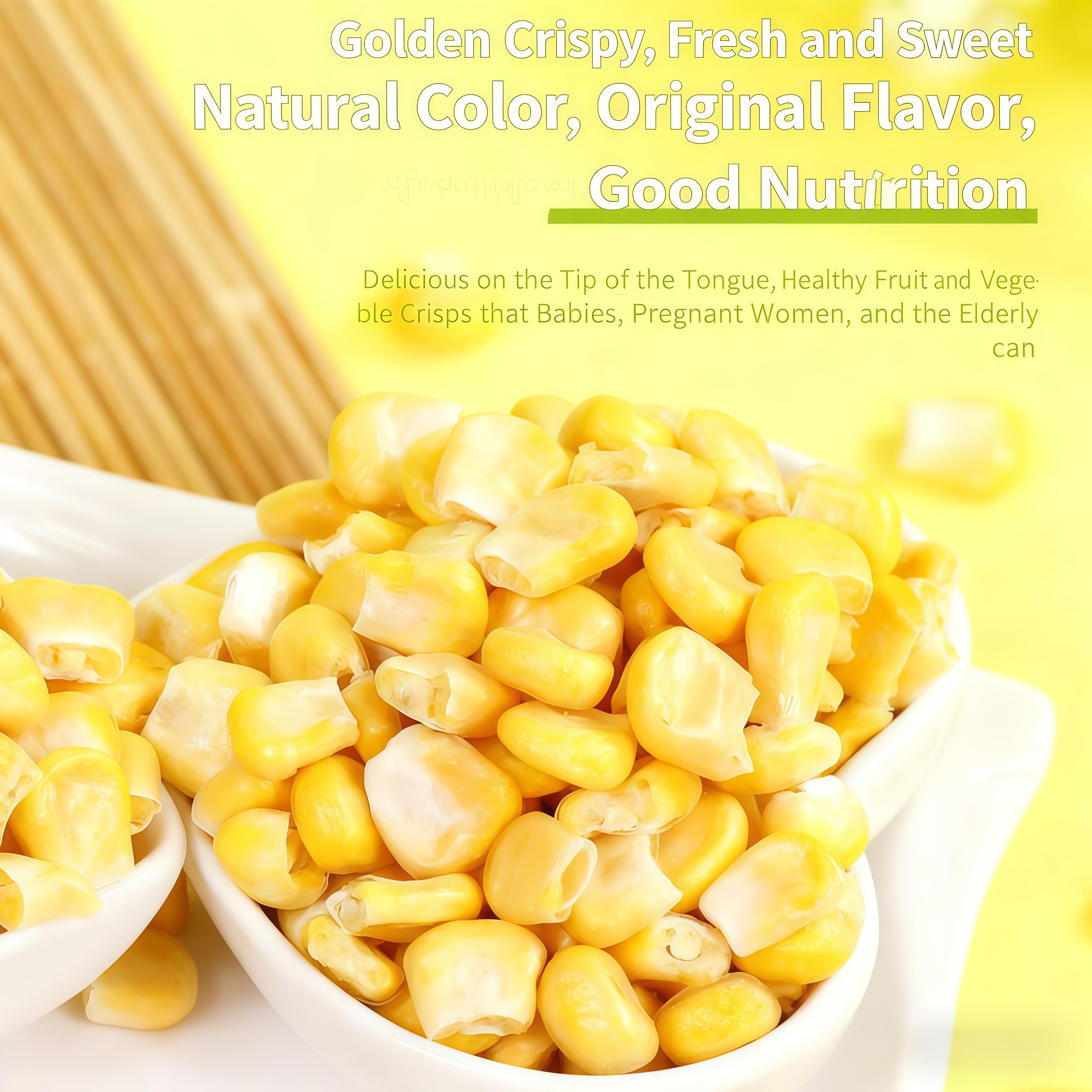 Freeze Dried Sweet Corn - 200g 7.05oz Just Corn & Nothing Else! No Sugar Added, Perfect for Salads, Soups, Stews & Trail Mix.Premium Freeze-Dried Fruits, Snack (Corn), Ready To Eat – Just Open The Lid.