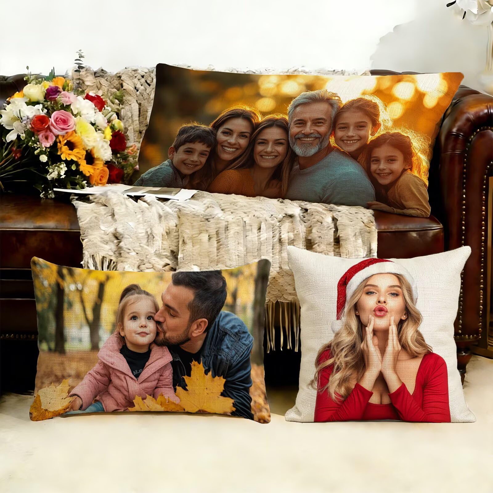 Cojin Personalizado Foto a Doble Cara 60x180cm - Cojines Exterior,Funda de Almohada Impermeable - Regalo Original para San Valentín y Aniversario Parejas para Cama Sofa Terraza Salon Jardin J1-197