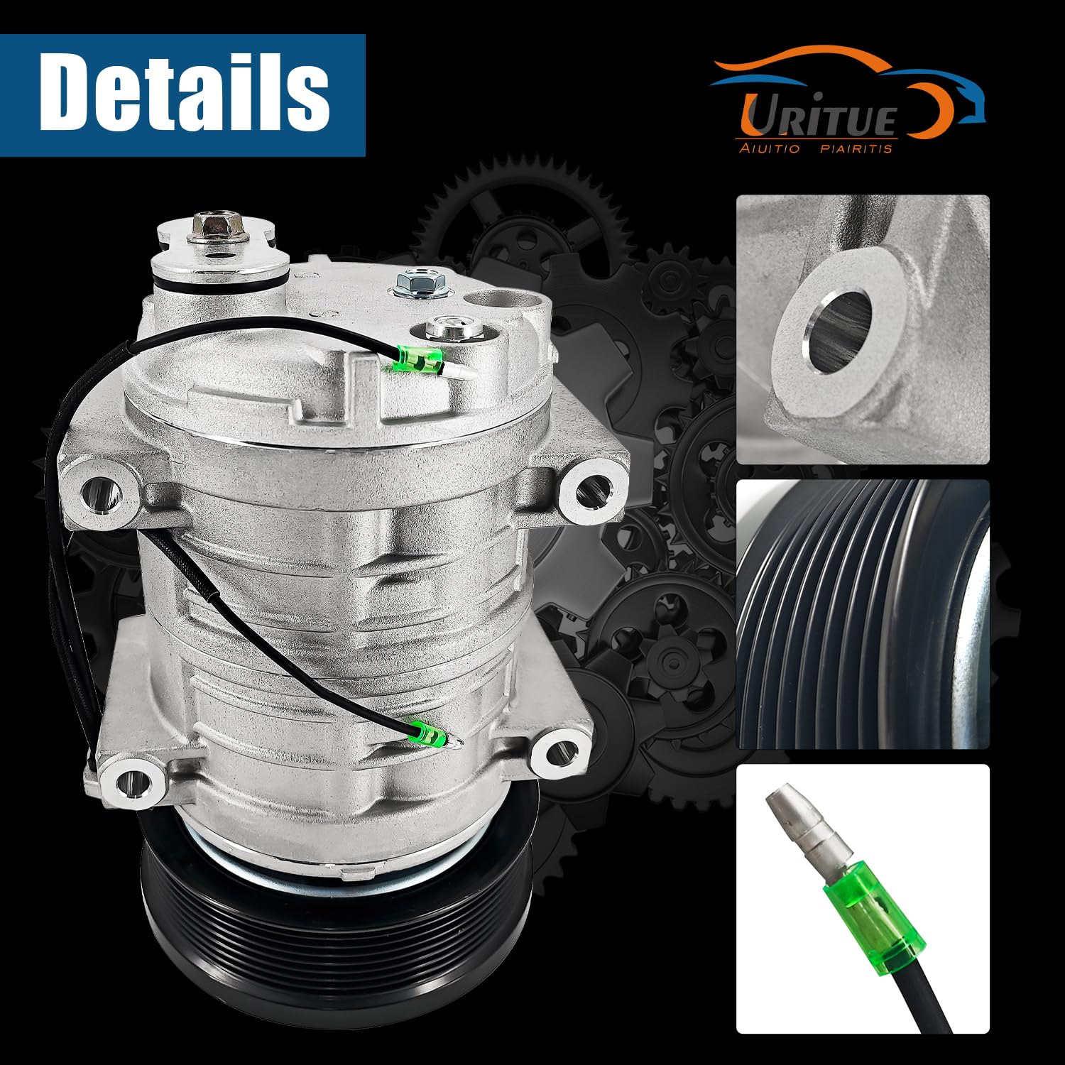Uritue Compressor AC 103-67260 compatível com Valeo TM21 Seltec 8