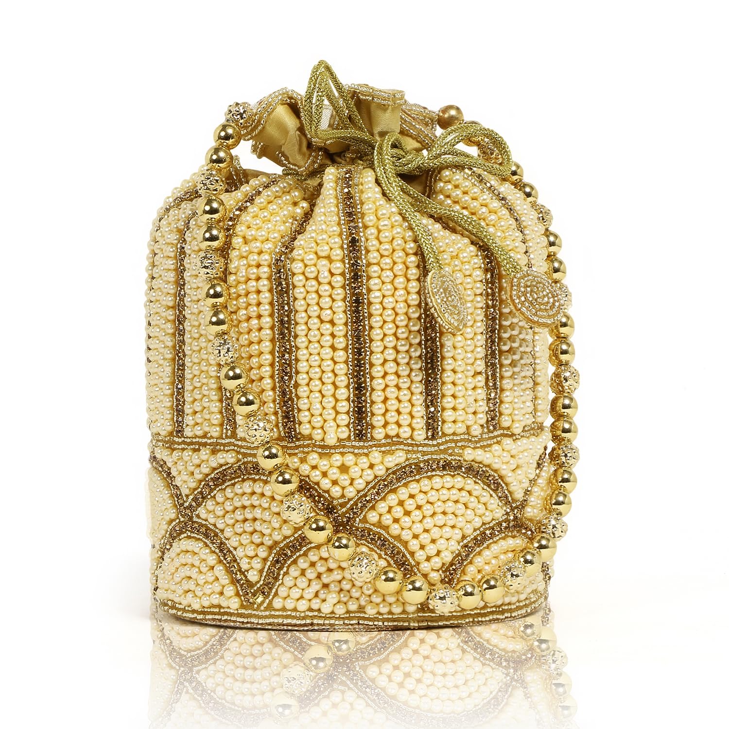 EXOTIC Handmade Wedding Bag Stylish Womens & Girls Potli (Gold) (B0D5YQG5DL) Amazon Price History, Amazon Price Tracker