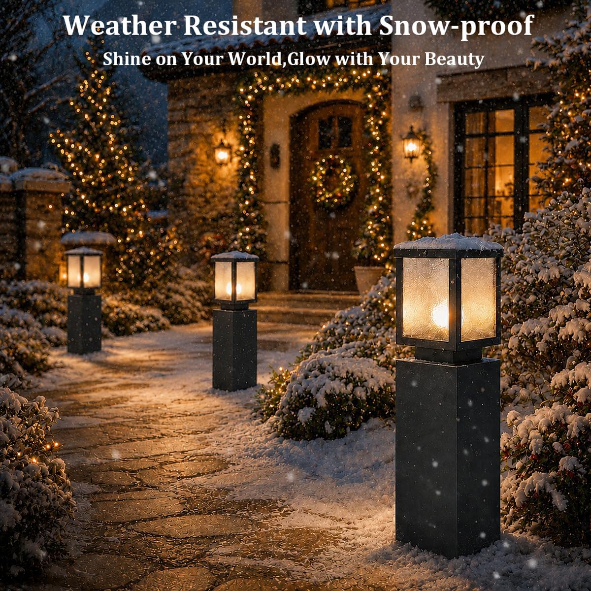 23.62 Inch Landscape Pathway Lights for Outdoor, Waterproof Lamp Post Light image 4
