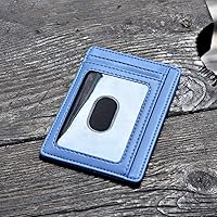 Vista 186 de Buffway - Billetera delgada minimalista de cuero con protección RFID para hombre y mujer Café Lichee