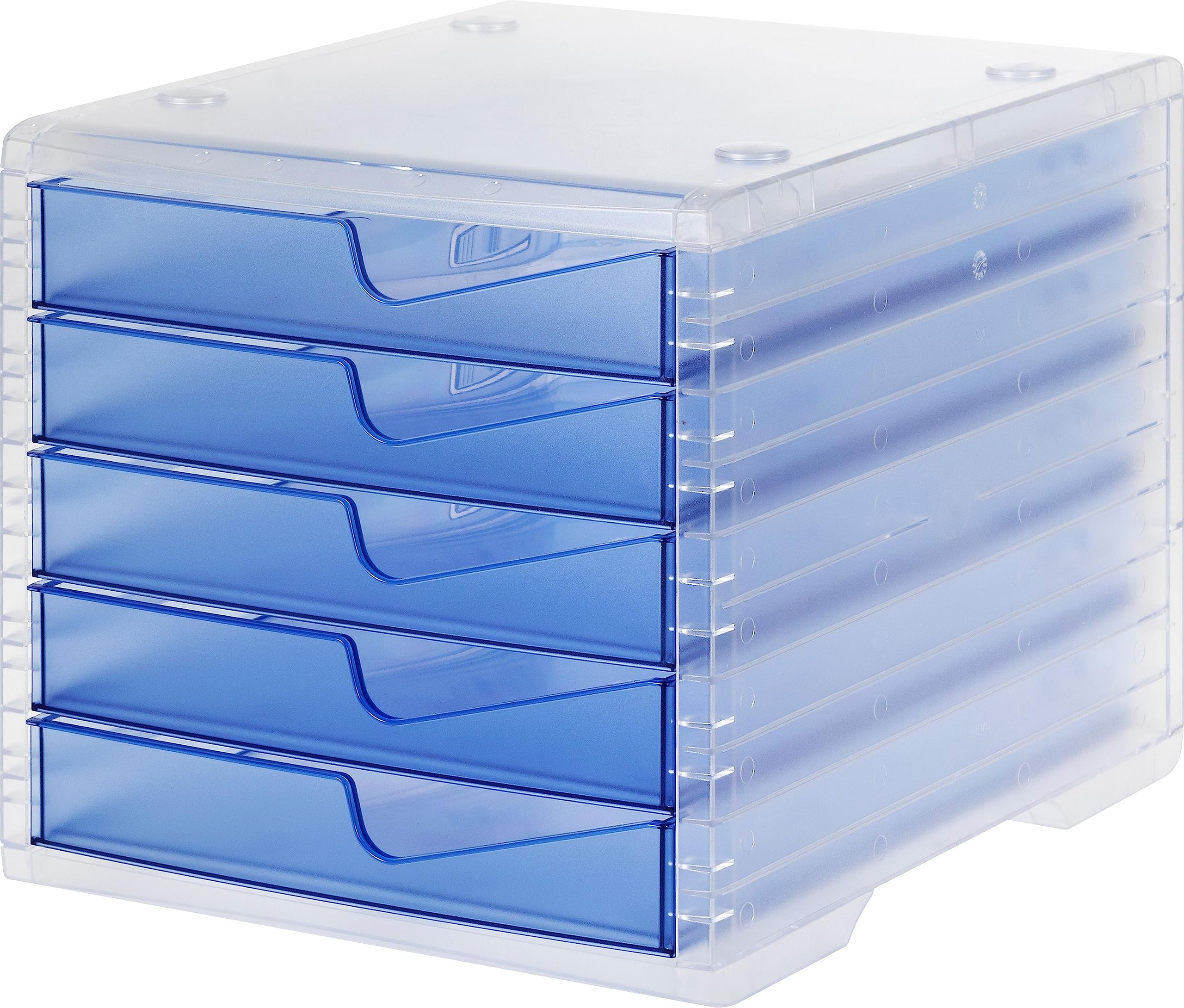 Rangement de bureau DIN C4 Styro à tiroirs coulissants fluides pour classement efficace