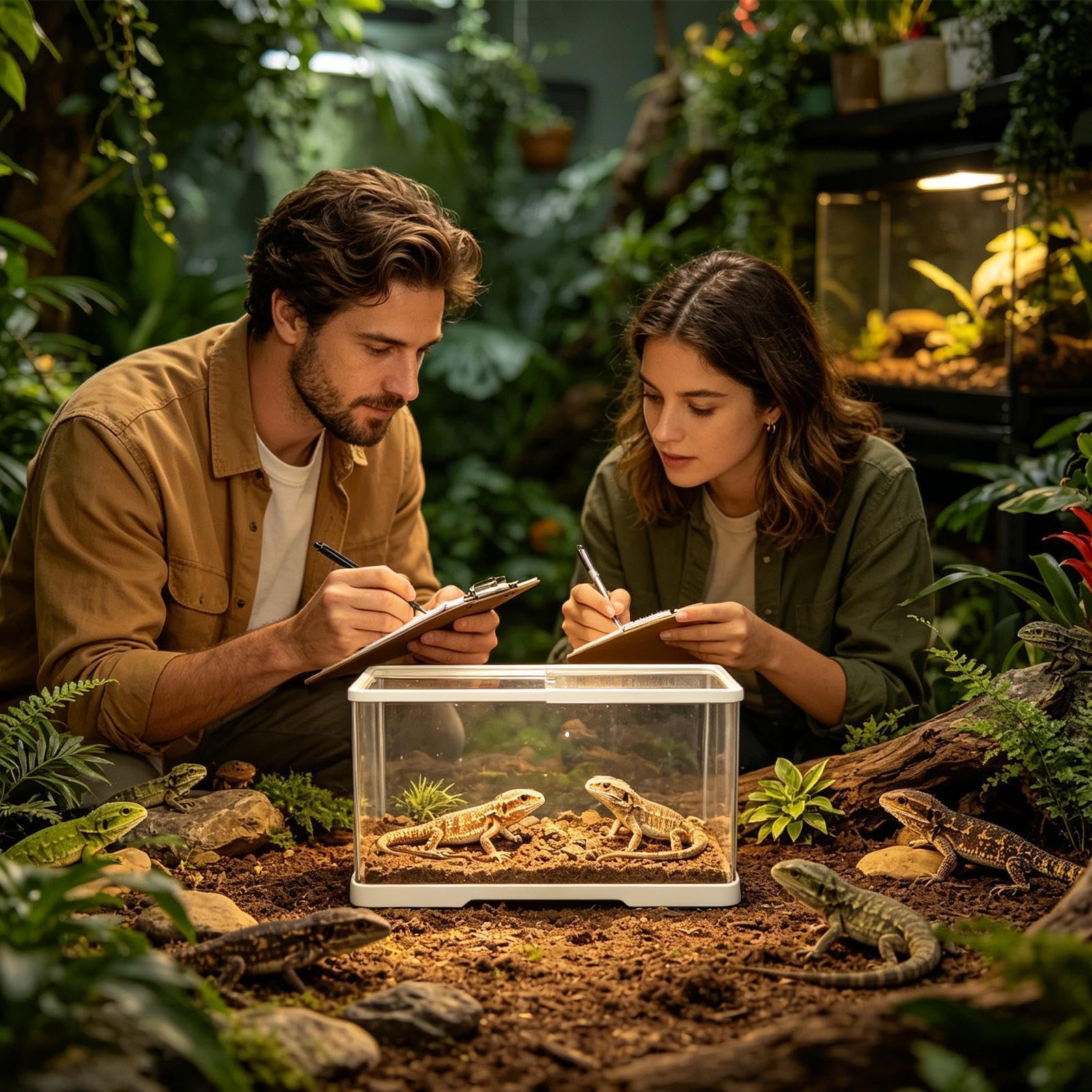 Terrarium dla ptasznika Przezroczysty ucieczkoszczelny pojemnik żółwia | Klatka pająka i obudowa gadów Dla Brodatego , Kameleona, Gekona, Kraba Pustelnika, Jaszczurki Lamparciej, Ślimaka