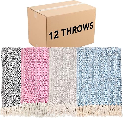 Miniatura 9 de Arkwright - Mantas con patrón de suelo común, reversibles para todas las estaciones, de algodón de lujo, calidad de hotel, suaves y cálidas,