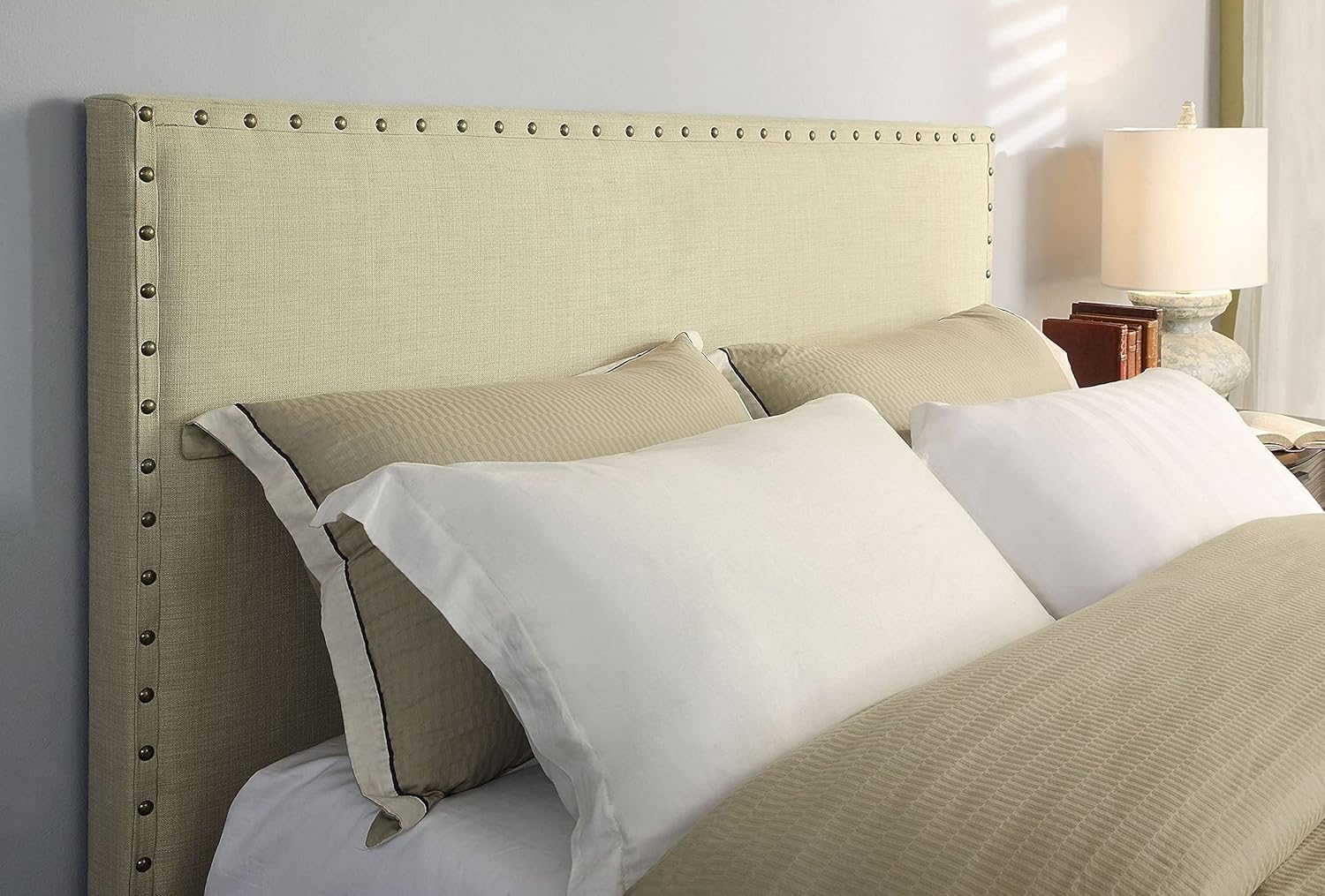 Modus Furniture Solid Wood Nailhead Footboard-Storage Bed, King, Tavel - Tumbleweed