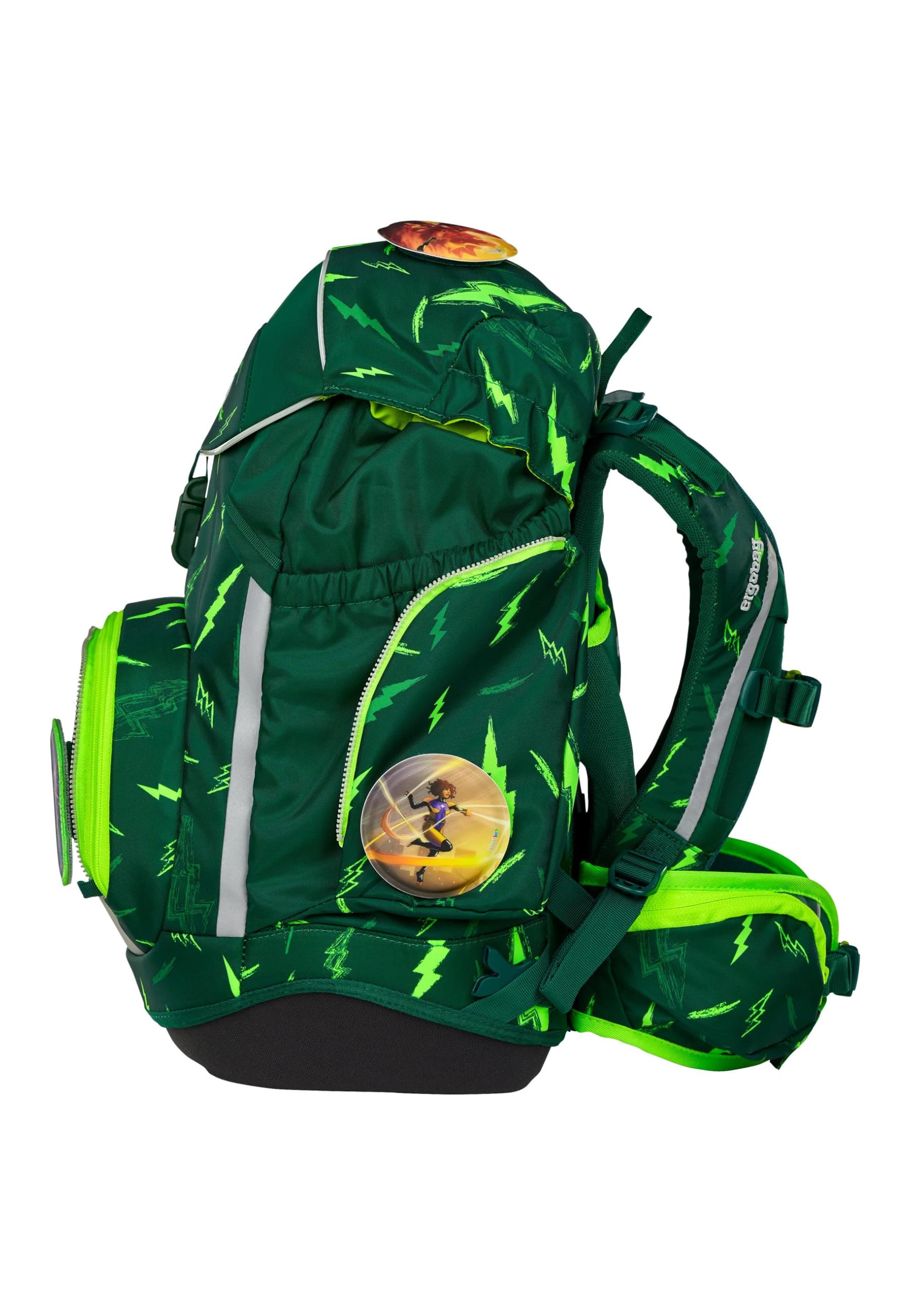 ergobag Schulranzen-Set Pack Set Bundle Bärtastisch - Grün | Ergonomischer Schulrucksack flexibel, 7-teiliges Set für die 1. Klasse Grundschule, für Mädchen und Jungen, AW25/26