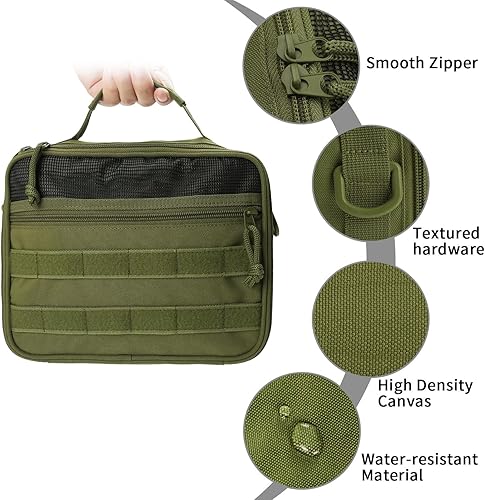Miniatura 5 de SMONT Neceser táctico para hombre, 9.5 pulgadas, kit de Dopp colgante, bolsa de higiene de afeitado para viajes y baño