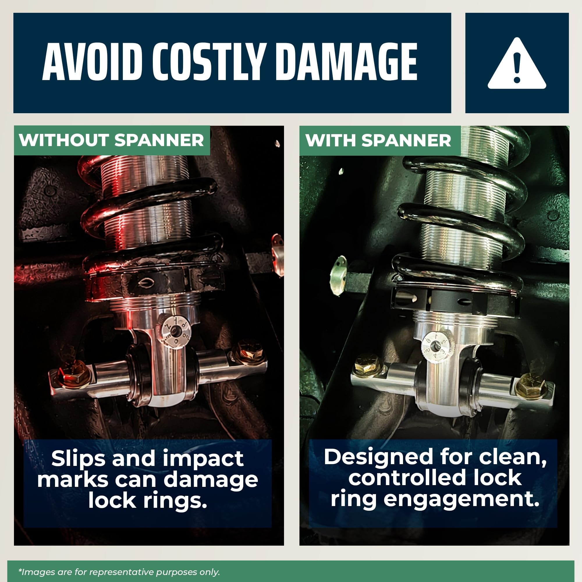 American ald-1 Aldan – Llave Ajustable Coilover golpes con mango de goma