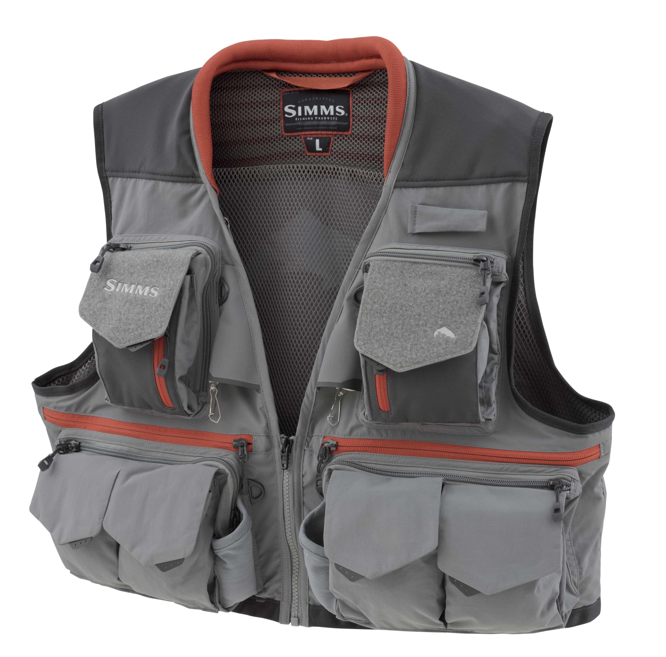 Amazon.com : Simms Guide Vest Steel S : Sports & Outdoors