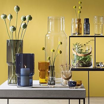 LSA International UTILITY VASE フラワーベース Amazon.co.jp: LSA フラワーベース ブルー W17xD17xH30cm LSA