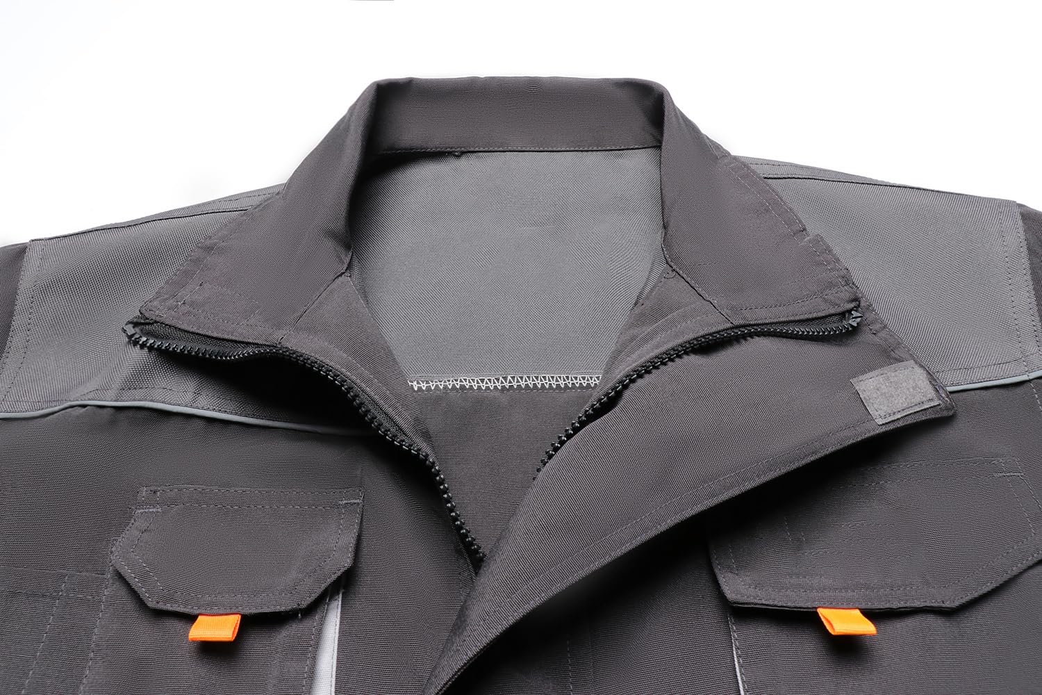 Herren Arbeitslatzhose Dunkelgrau Arbeitsoverall Latzhose mit Kniepolster-Taschen Arbeitskleidung