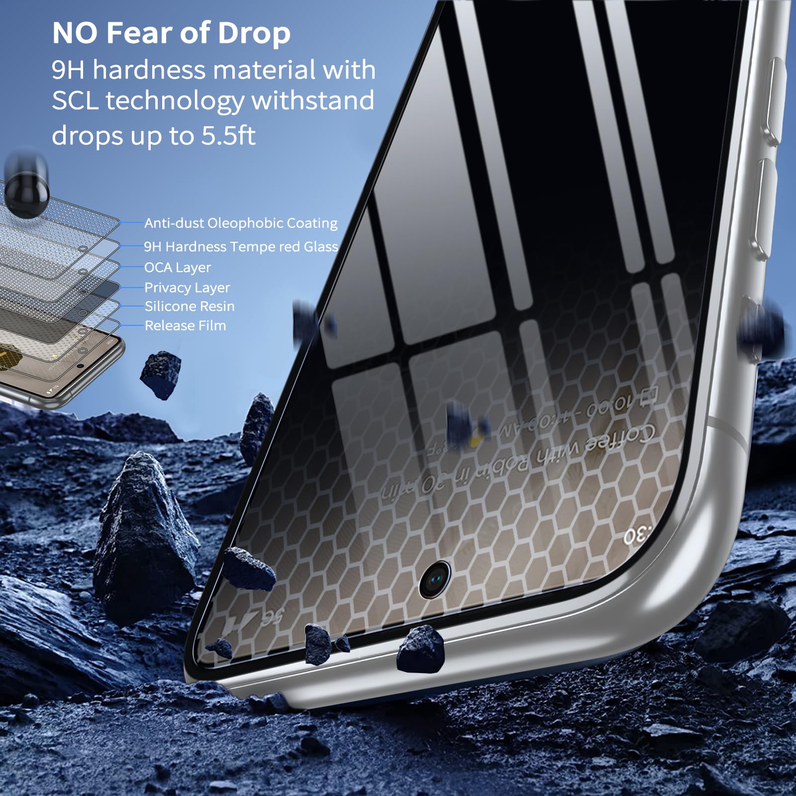 Cover Pixel 7 Pro Vetro Temperato Per Google Pixel 7a, 7 Pro, 6, 6a, 6 Pro - Protezione 9H, Antigraffio, 2 Pezzi Vetro Protettivo 9h Per Pixel 7 Pro 6 6a 2 Pezzi - Foto 5