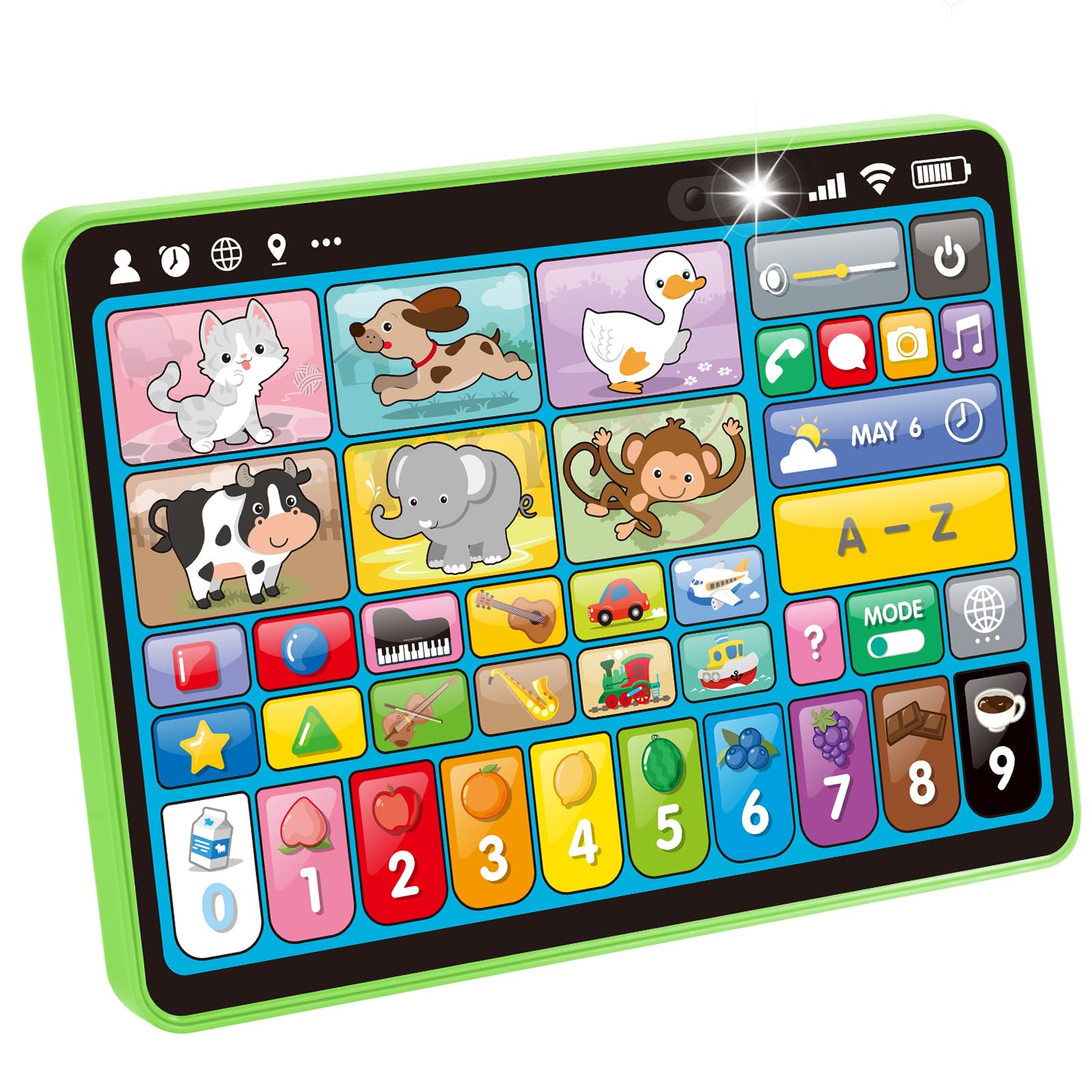 hahaland Trilingual Learning Tablet for Toddlers 1-3 – Upgrade Educational Toy with Sounds & Speech Therapy – Early Development Gifts for 1 Year Old Boys & Girls, Ages 12-18 Months to 2-3 Years