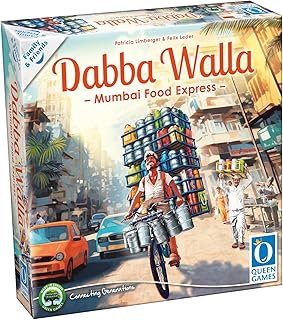 Comprar Queen Games Dabba Walla Mumbai Food Express - Juegos de mesa divertidos a partir de 8 años para 2-4 jugadores, juego familiar, juegos de mesa para adultos y niños