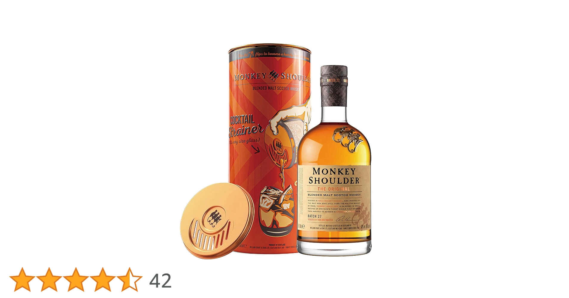 新品モンキーショルダー パッケージ入り ストレーナー付き 700ml 2本セット Amazon.co.jp: モンキー ショルダー モンキーショルダー