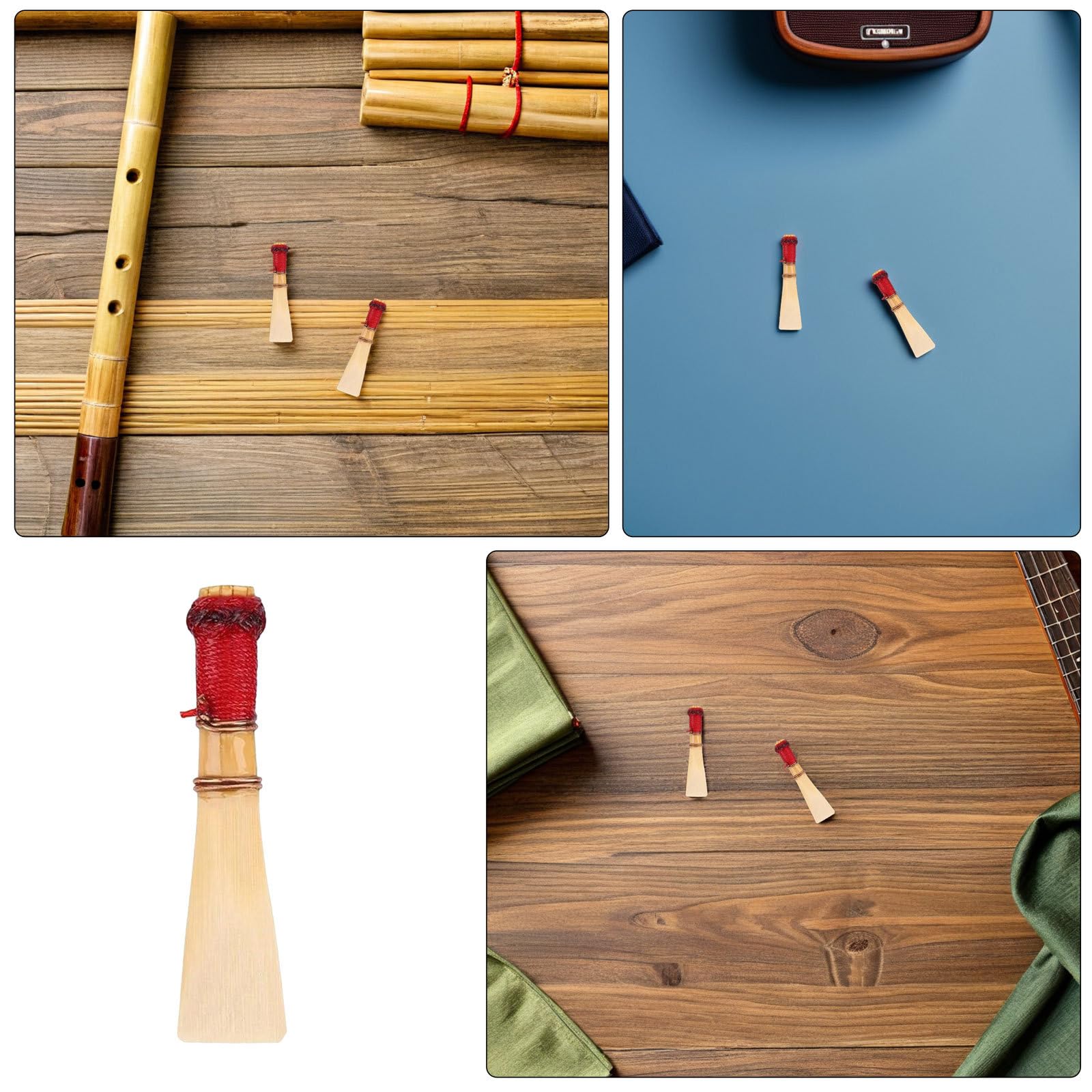 SUPVOX 5 piezas de repuesto para de caña mediana natural - Accesorios de viento madera para músicos principiantes - Herramientas de reparación de instrumentos musicales