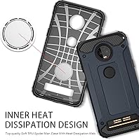 Vista 4 de Asuwish Funda compatible con Motorola Moto Z3 / Z3 Play y protector de pantalla de vidrio templado, accesorios de doble capa híbrida de silicona