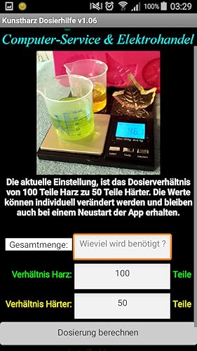 resin dosing