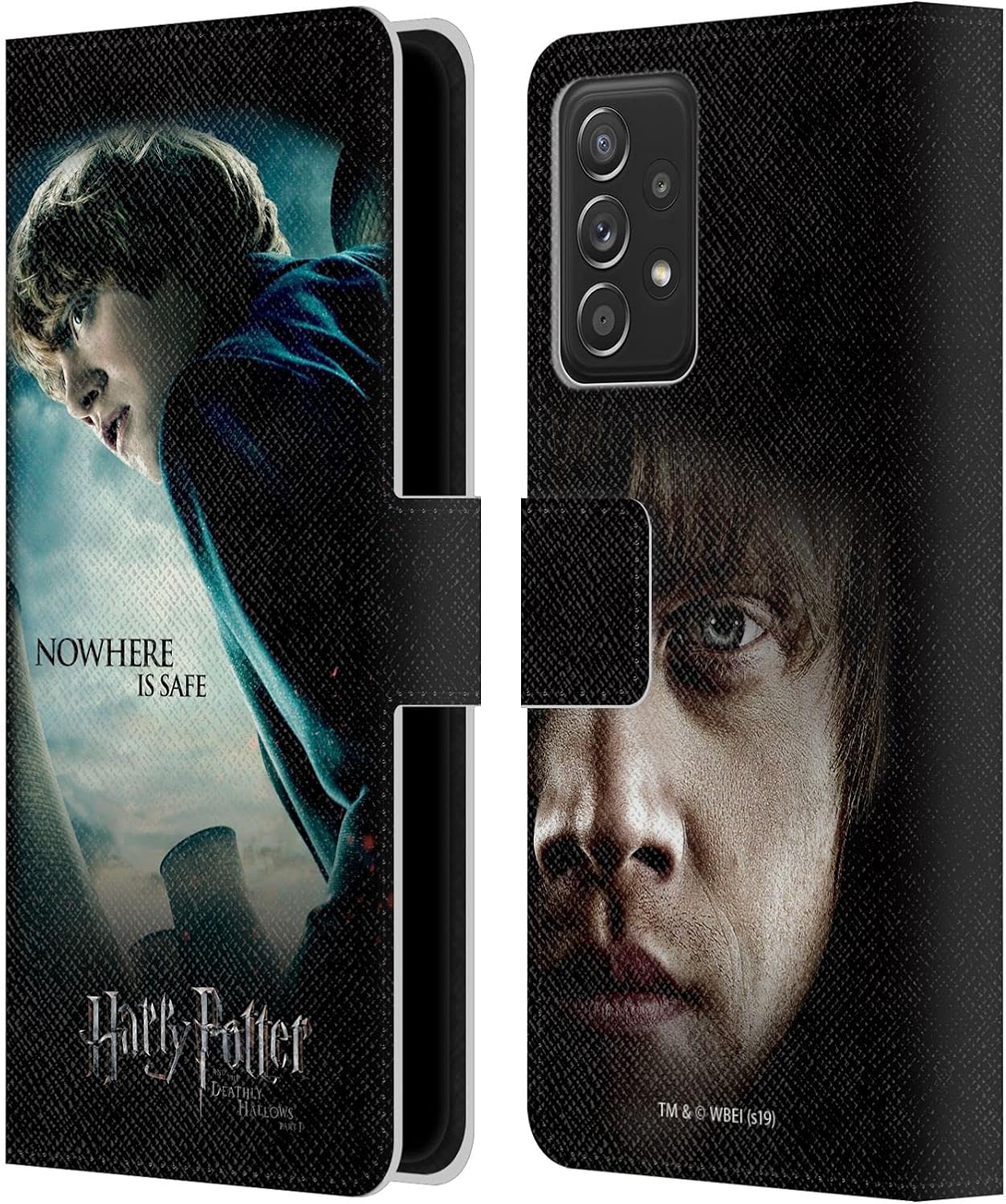 Head Case Designs Officially Licensed Harry Potter Ron Weasley Deathly Hallows VII Leather Wallet Case Compatible with Galaxy A52 / A52s / 5G (2021)