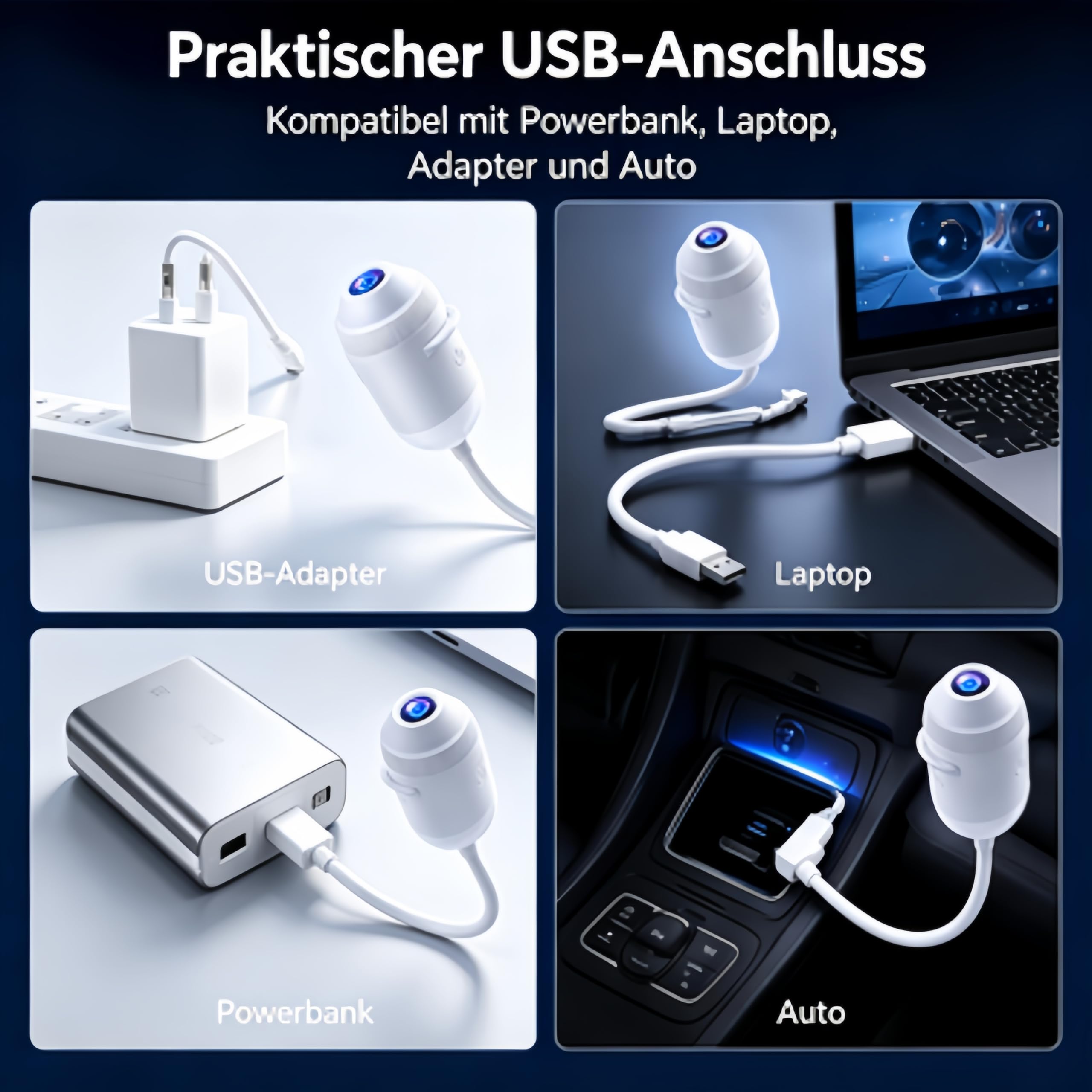 JXpxbao comauo USB Sternenhimmel-Projektor-Nachtlicht, hochauflösender Sternenhimmel-Projektor, geeignet für Schlafzimmerdecken und Autodächer. (Mit 12 Filmen)