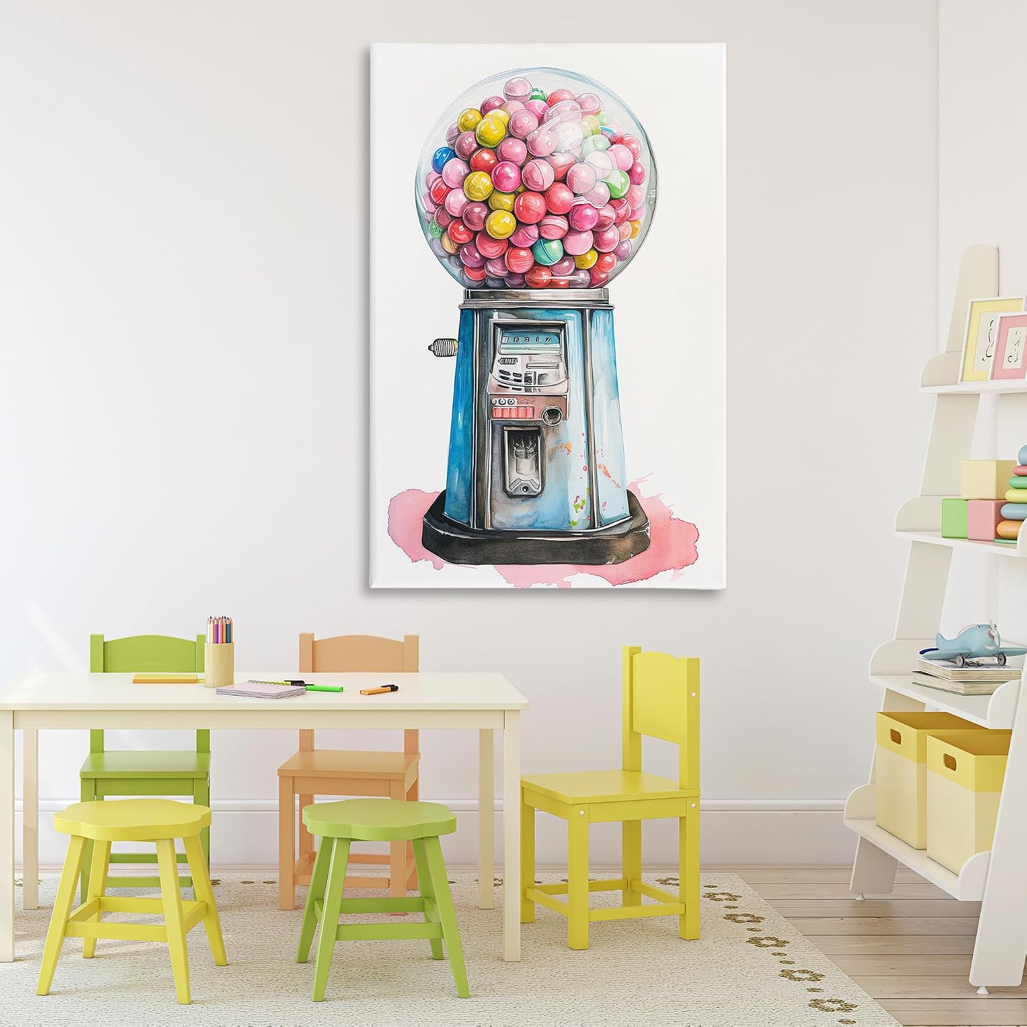 Stupell Industries 'Retro Gumball Machine', Canvas Art, 30 x 45 Inches, Easy to Hang and Sturdy, Made in USA, by Ray Powers