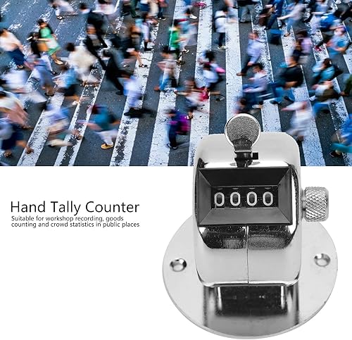 Miniatura 7 de Contador de cuentos de mano, contador de cuentos de metal, perilla de base de clicker de acero inoxidable con botones, herramienta de conteo manual