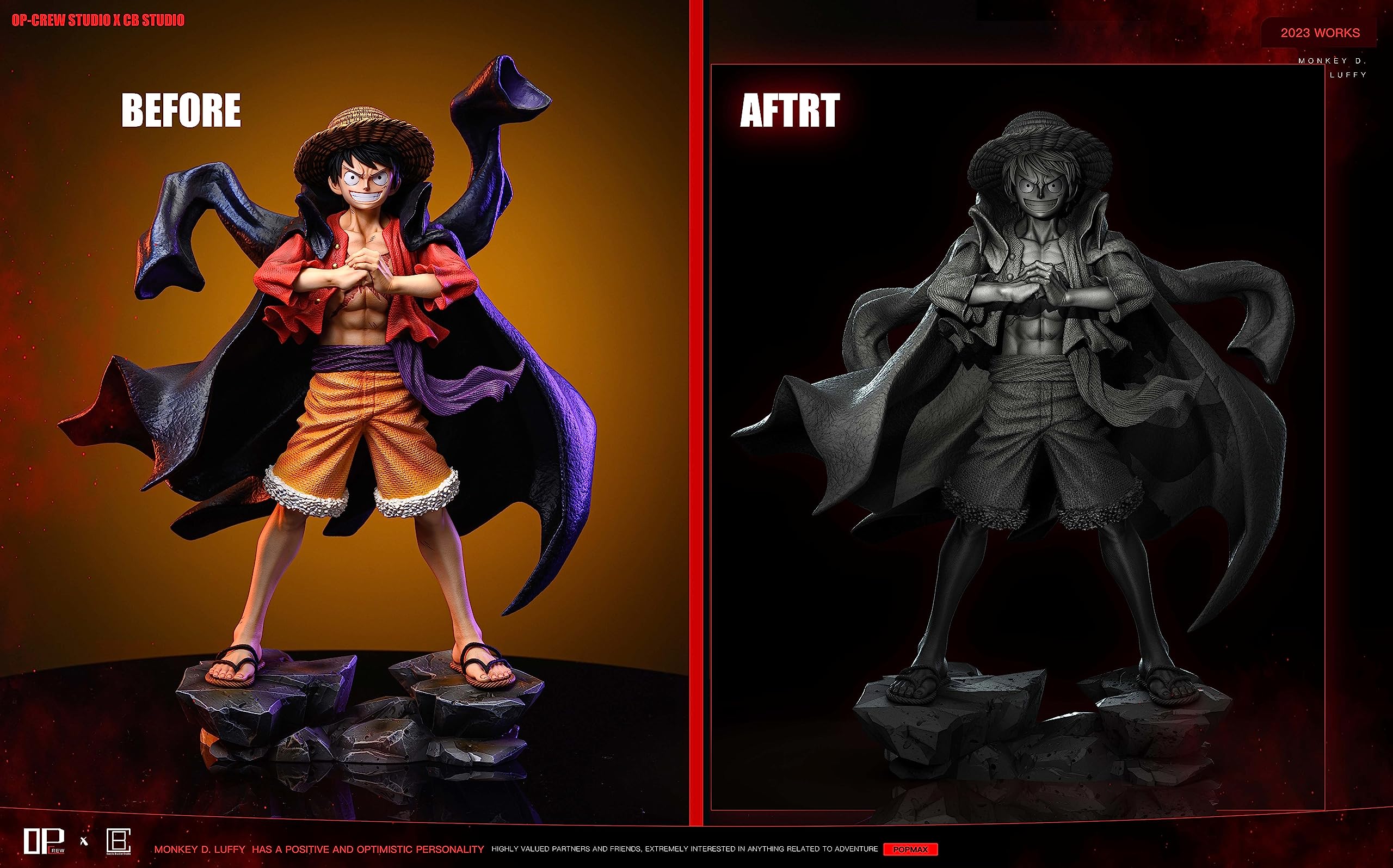 レビュー投稿で選べる特典 ワンピース BT座り姿 モンキー・D・ルフィ