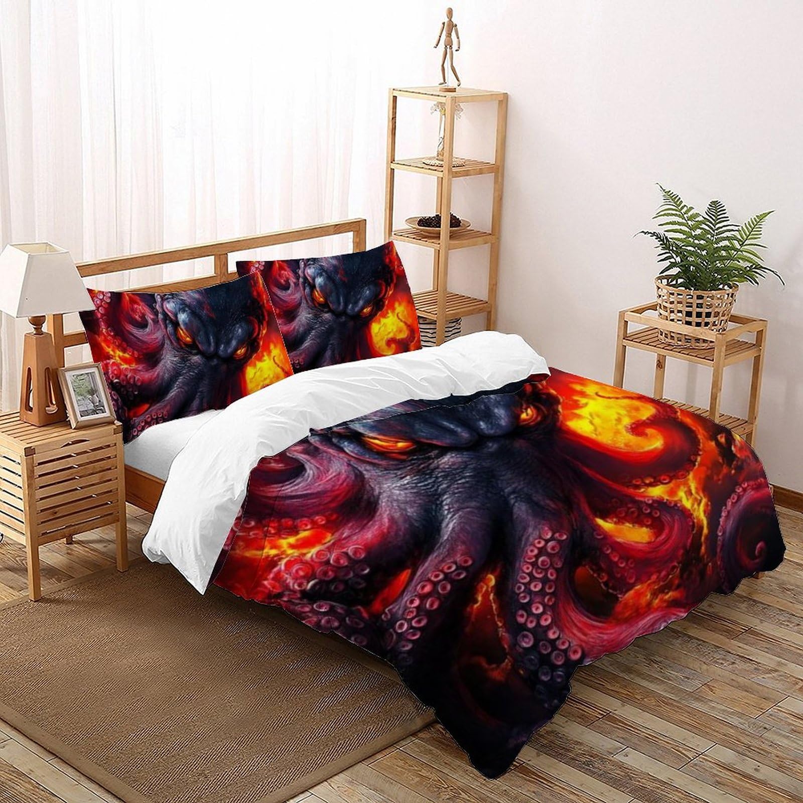 Housse de couette double avec animaux imprimé 3D pour transformer la chambre des filles