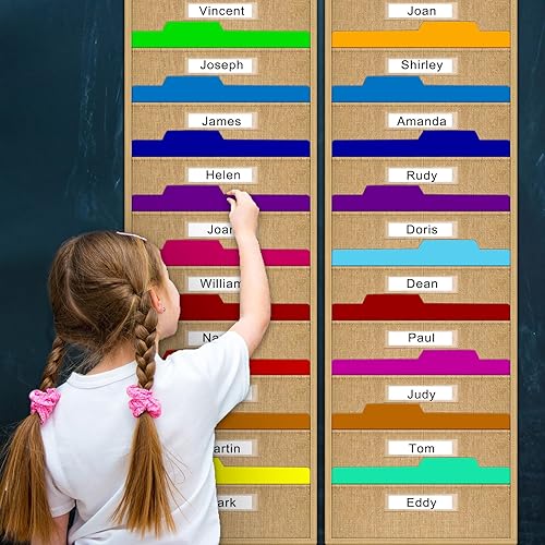 Miniatura 4 de Panelee Paquete de 40 bolsillos para almacenamiento de archivos, 4 unidades, carpeta de archivos, tabla de bolsillo de almacenamiento resistente,