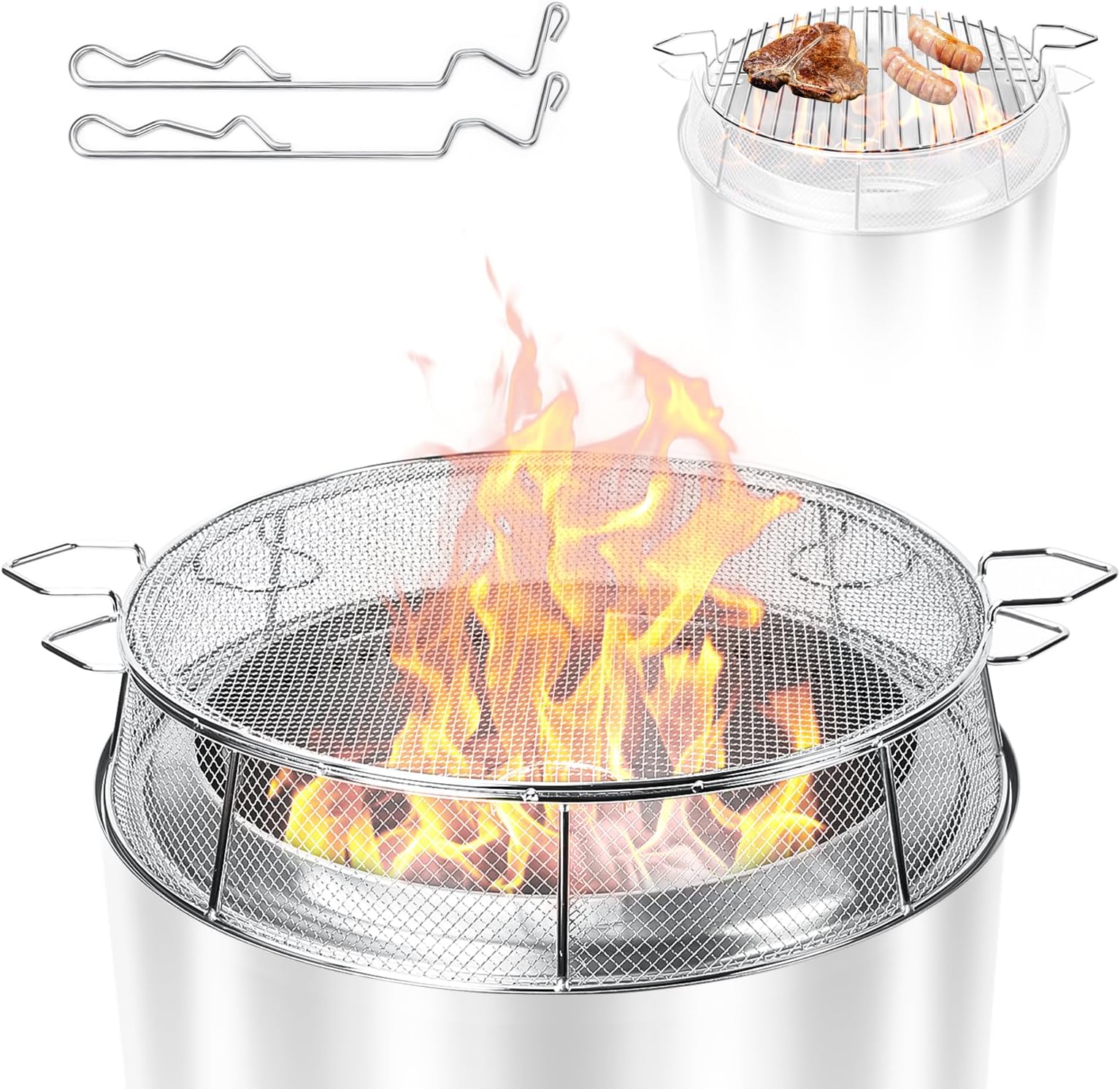 Duraflame™ 19” Grill Top, 100 Stainless Steel Cooking