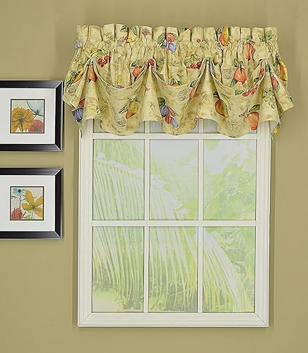 Miniatura 5 de Today's Curtain Orchard Sailcloth - Cenefa metida, 16 pulgadas, arena, 70 pulgadas de ancho x 16 pulgadas de largo