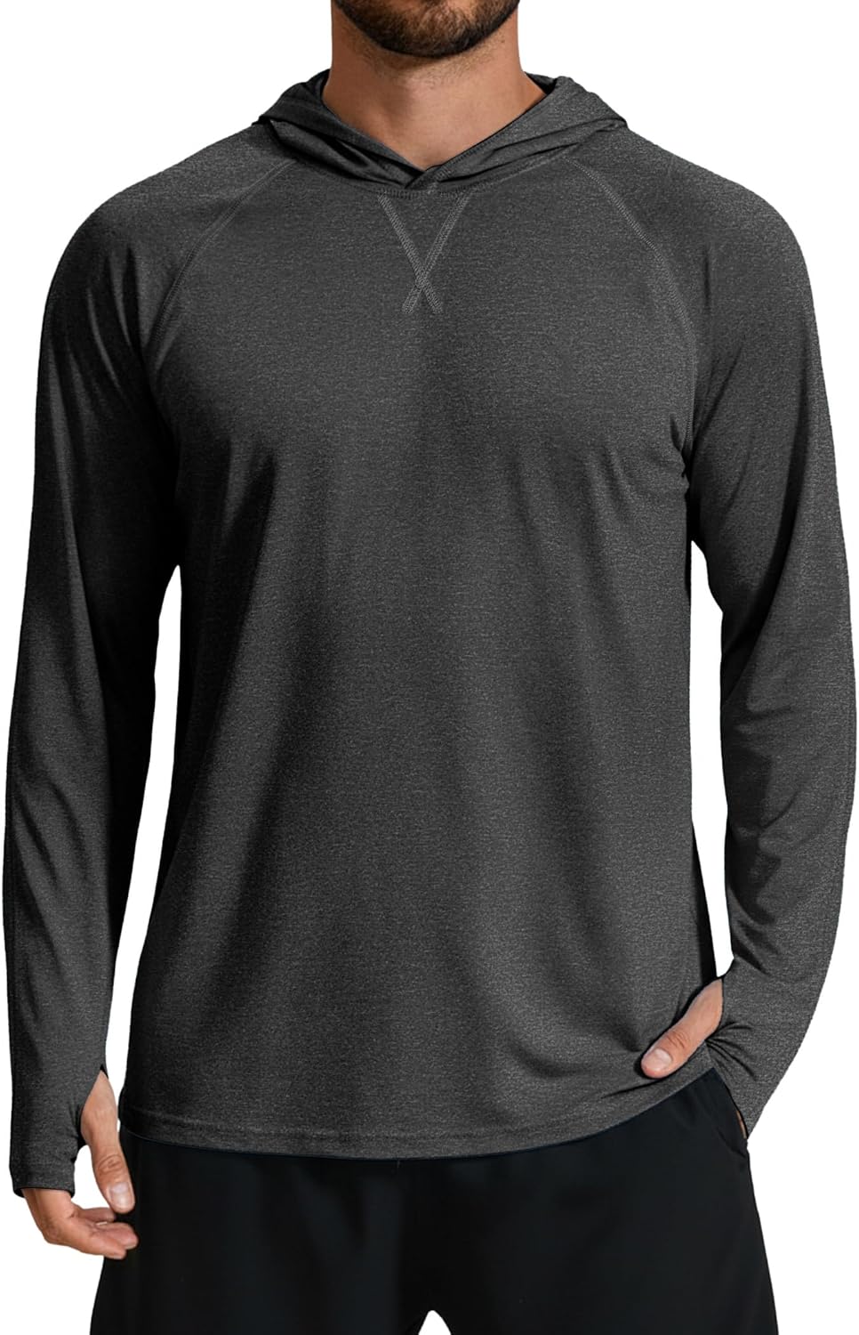 COOFANDY Men's UPF 50+ Fishing Shirt Lightweight Quick Dry UV Sun Protection Hoodie Long Sleeve SPF Hiking Running Rash Guard