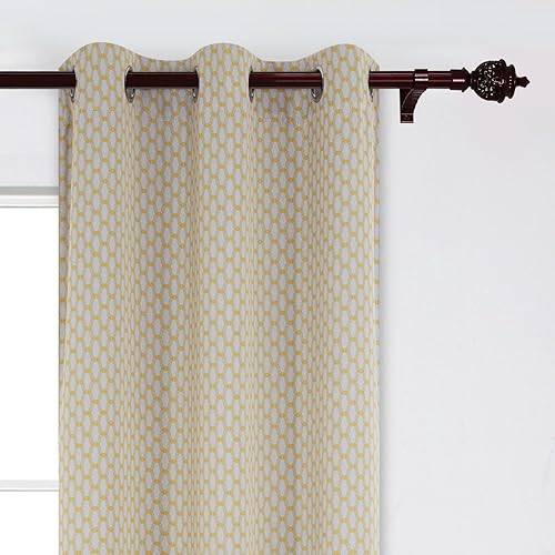 Deconovo Cortinas opacas con ojales en la parte superior, con aislamiento térmico, ahorro de energía, para sala de estar, 42 x 63 pulgadas, color