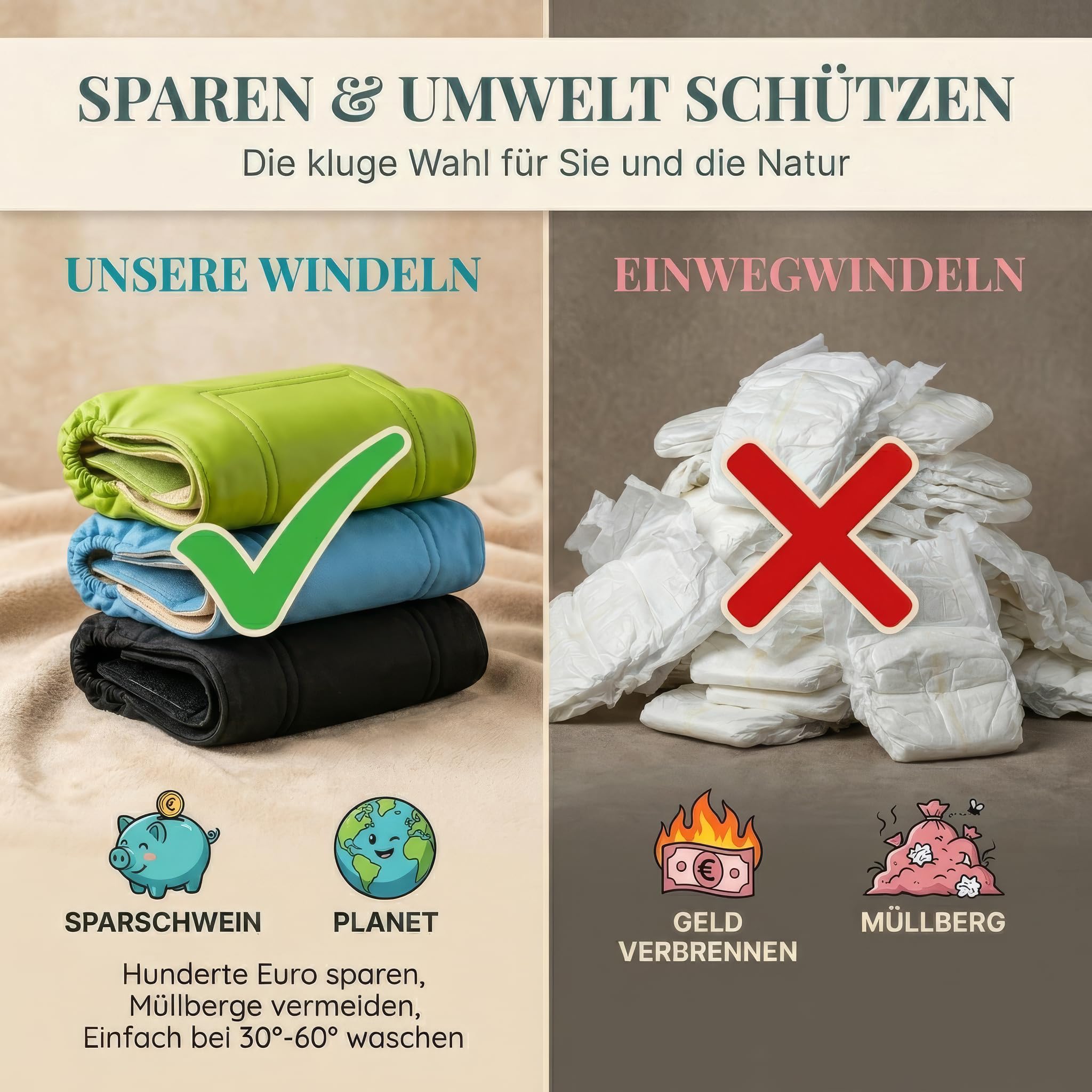 HUND IST KÖNIG Pañales para perros para perros [3 unidades] pañales absorbentes para perros | cómodos pañales para perros en caso de incontinencia para perros – Pañal respetuoso con el medio ambiente