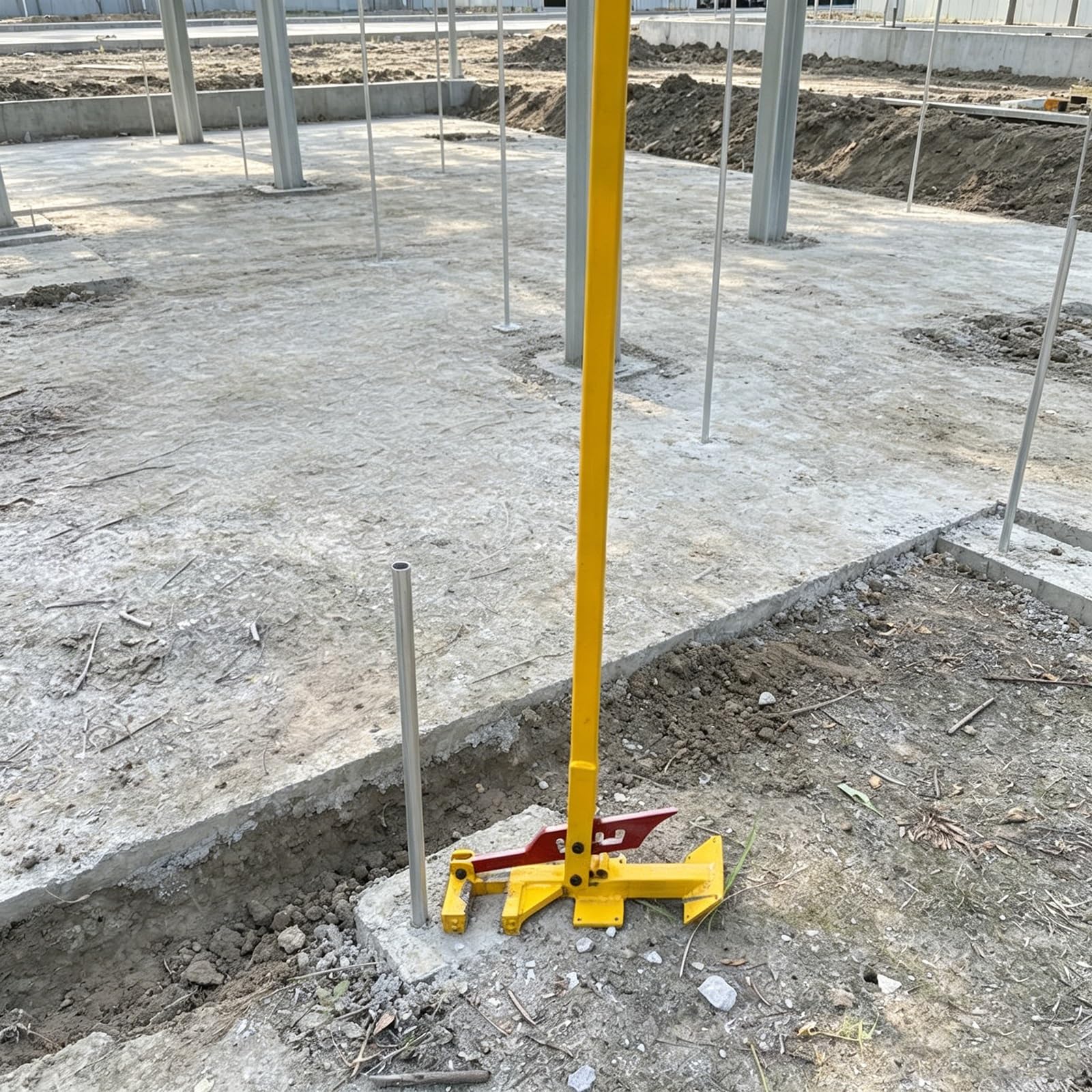 Post Stake Puller, Multifunctional Pole Repair and Removal Tool with Multiple Adjustable Levels, Foundation/Road Signs/Rebar Column Fencing Tools