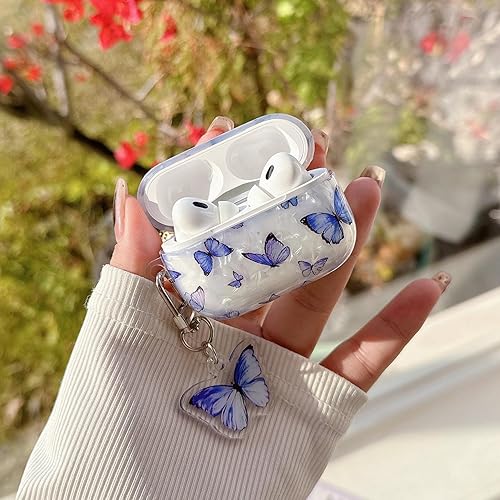 Miniatura 4 de Bonita funda para Airpod Pro 2 (20222023) con llavero de mármol blanco, funda protectora de TPU duro compatible con AirPods Pro de 2 generación para