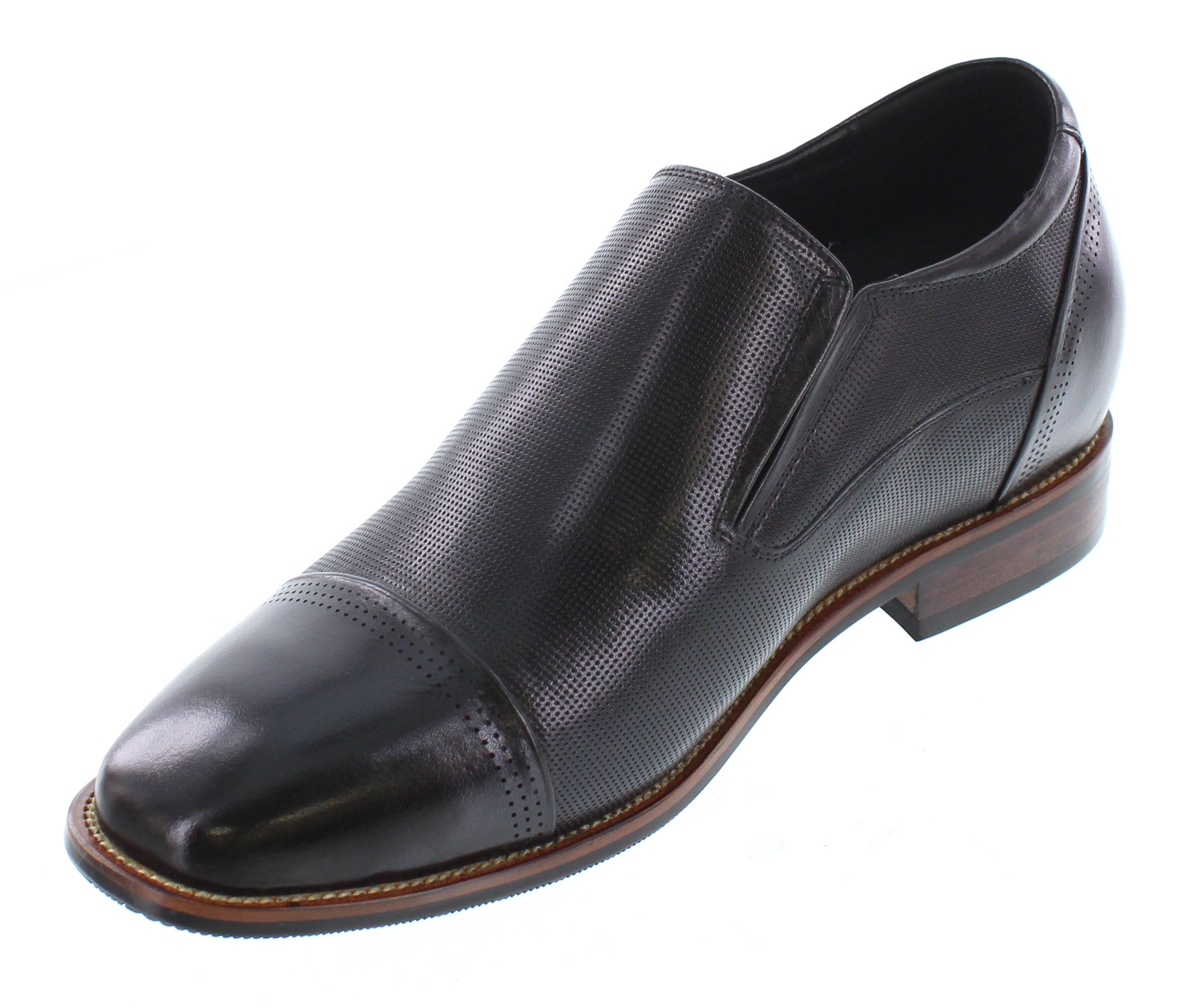 Calto Dress Shoes Mens Size 11 Black Leather Oxford Casual Comfort Elevator CALTO Men main image 3