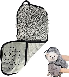 Mikrofaser -Pflegewerkzeuge, Hundetuch mit Hundetuch | Weiches Hundehandtuchbadroben,21 x 7 Zoll Schnelltrocknen Haustier Roben waschbarer Welpe Waschen für Welpenkatzen product image