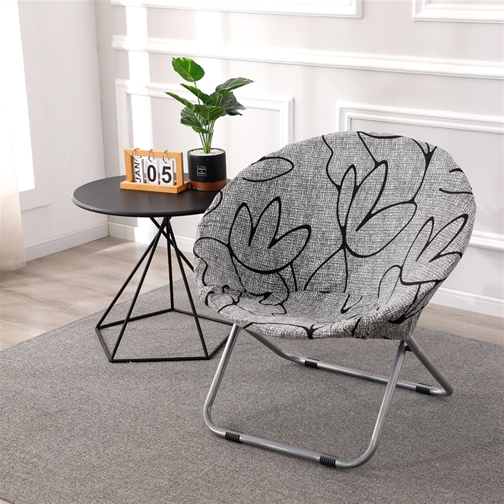 Chaise Moon pour adultes – Chaise de camping soucoupe pliante robuste