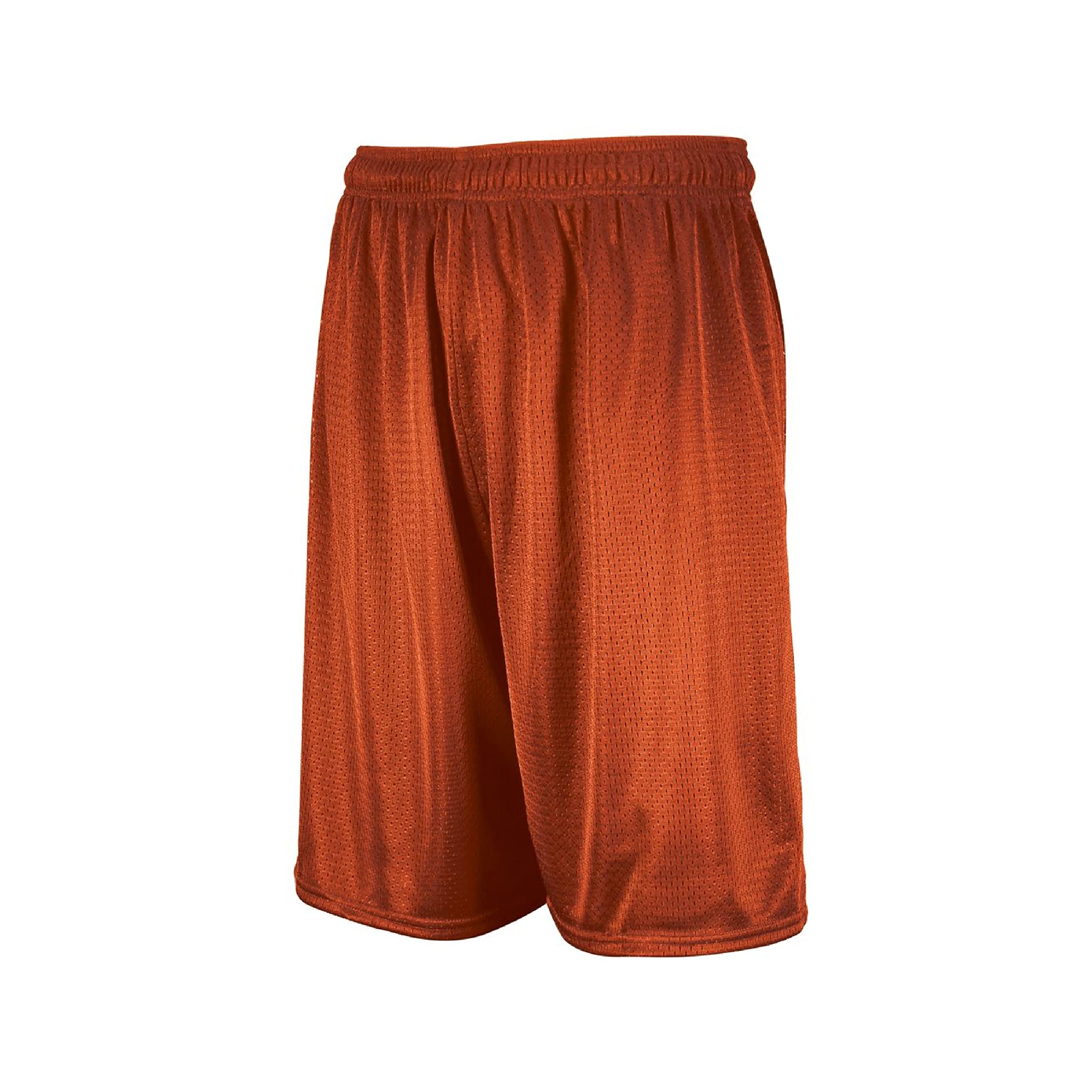 Russell Athletic Men's 9" Mesh Short, Burnt Orange, Medium