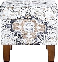 Vista 11 de Homepop Decoración para el hogar K7646-A862 Otomana de almacenamiento rectangular moderna tapizada Otomana con tapa con bisagras